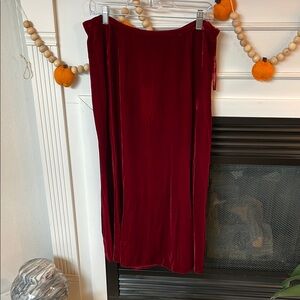 Elegant Red Velvet Skirt